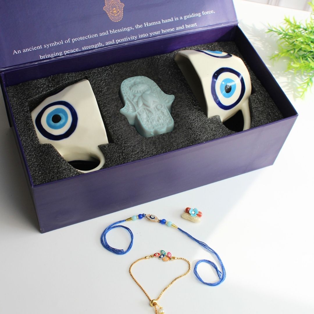 Good Vibes Gift Set- Rakhi Set for for Bhaiya & Bhabhi