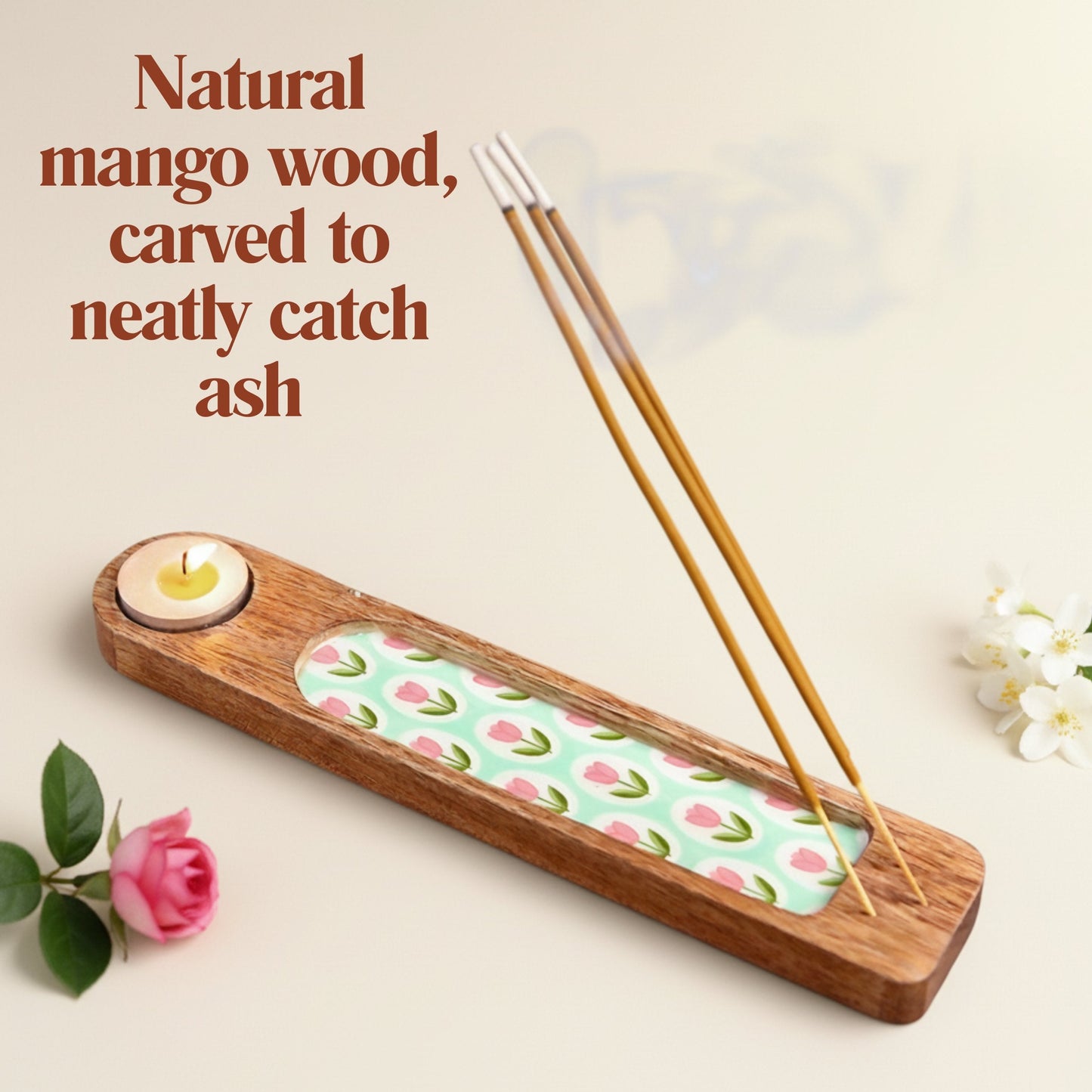 Agarbatti Stand with Unique Ash catcher- Tulip