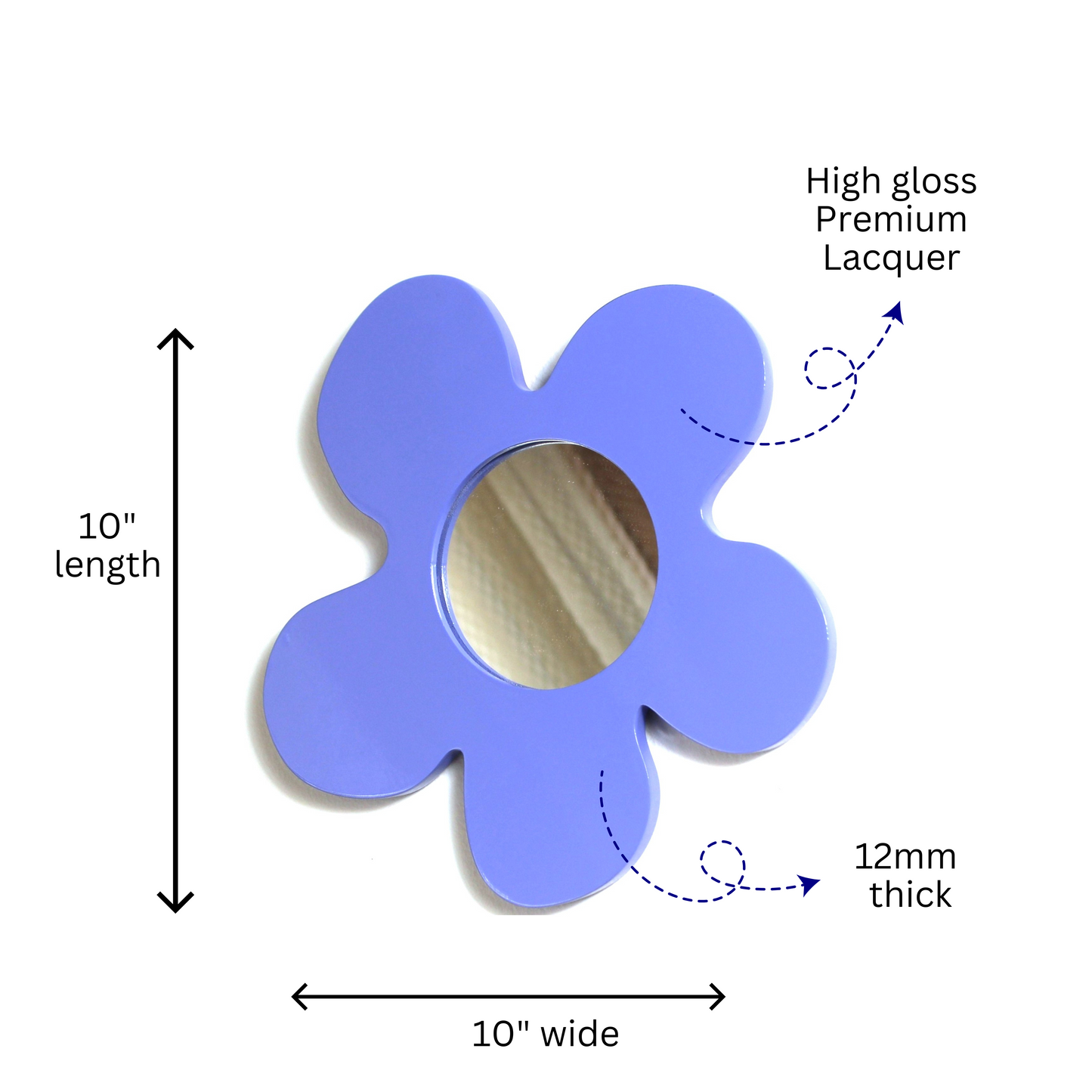 Daisy Glow Wall Mirror(Purple)- Cute Decor