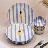 Apricot 8 Pcs Ceramic Dinner Set- Plates+ Bowls