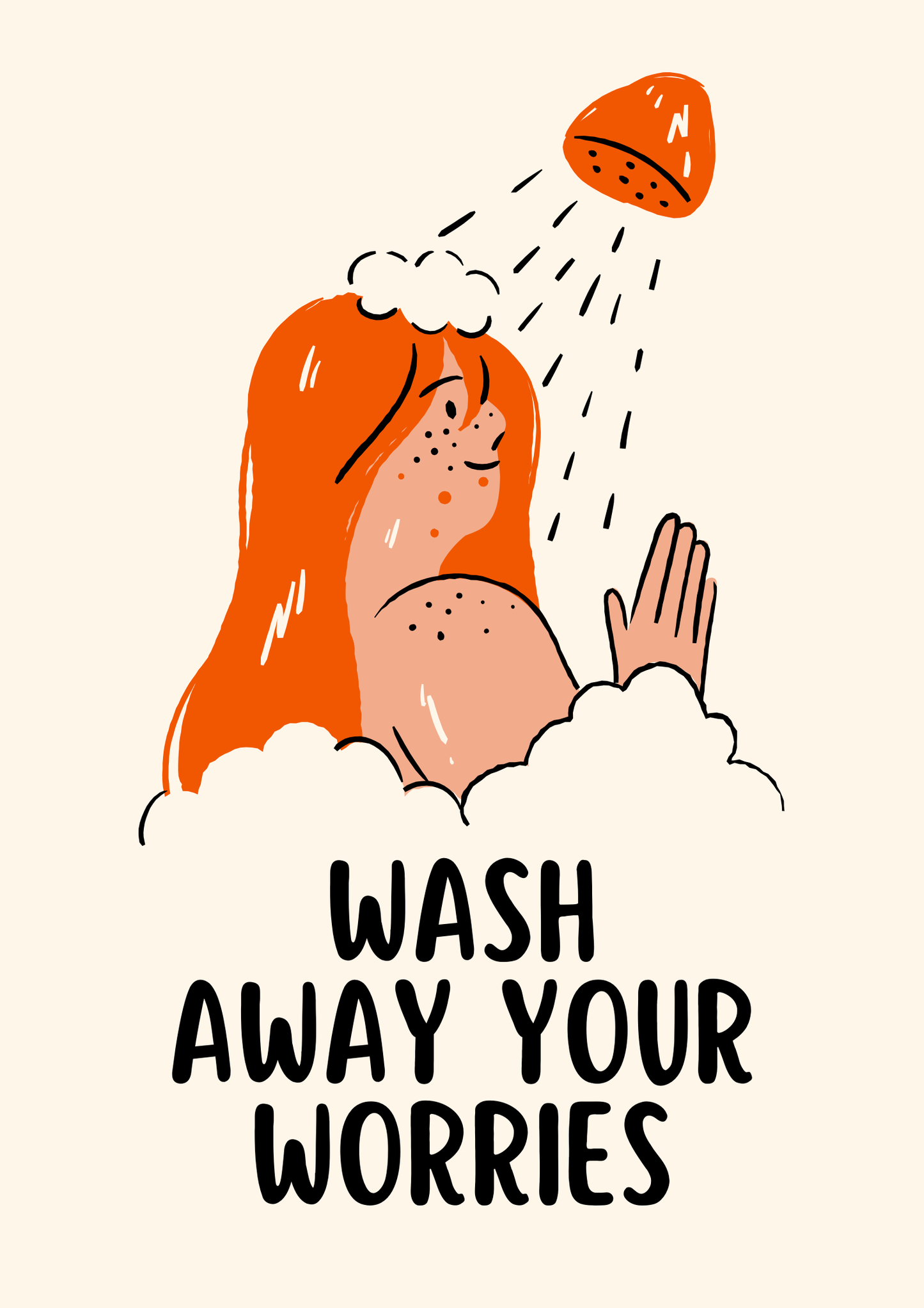 Wash away your Worries- Bathroom Framed Art