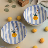 Apricot Ceramic Bowls set of 2- (700ml) Multipurpose Bowls