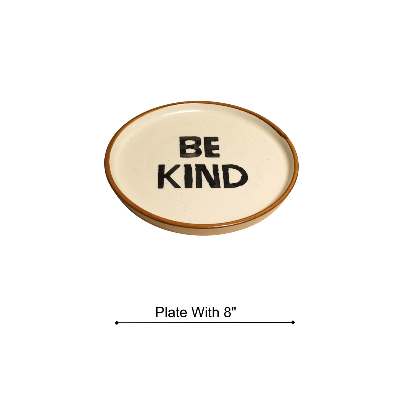Kindness Plates – Set of 4 Minimalistic Handwritten Quarter Plates