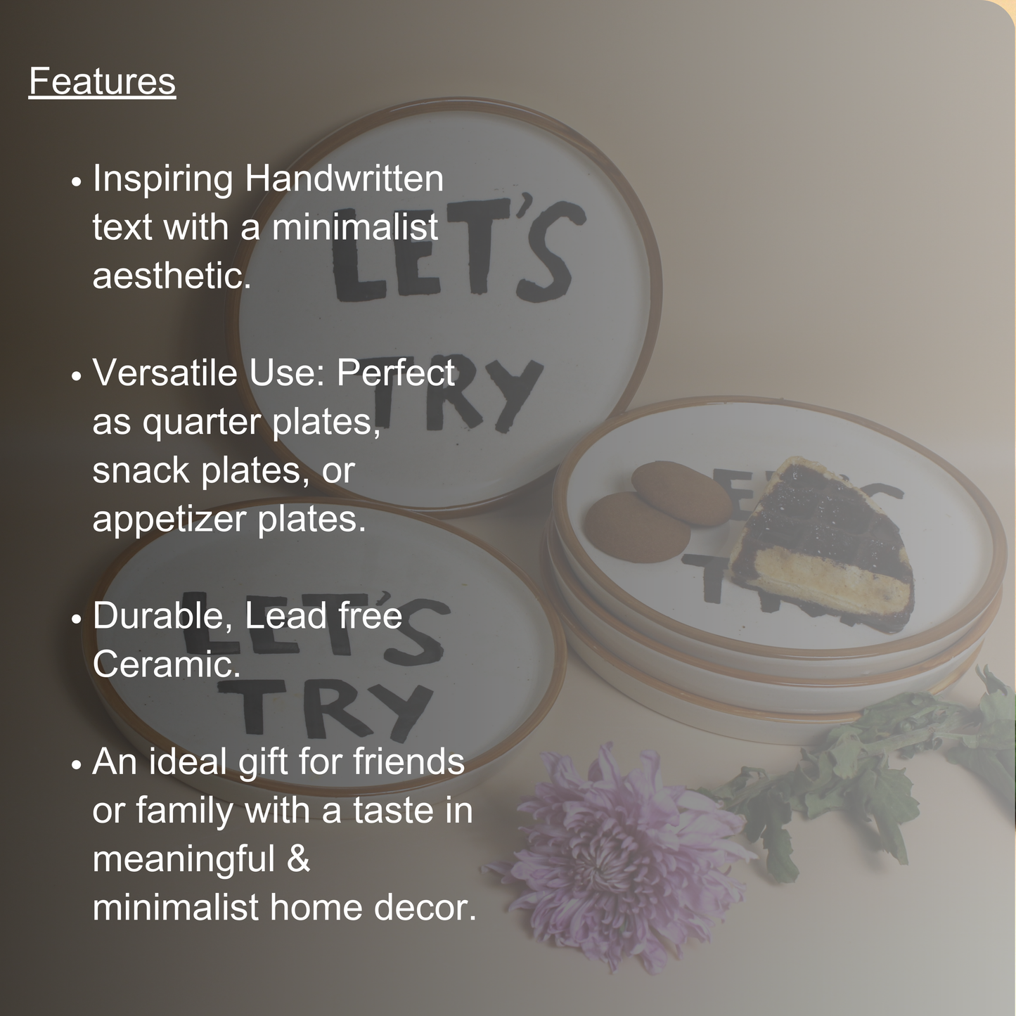 Let's Try Plates- Set of 2 Quarter Plates (8")