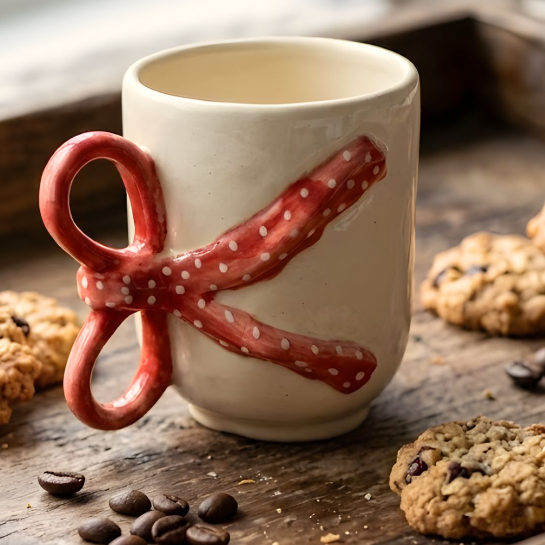 Red Blushed Ribbon Mug- 240ml