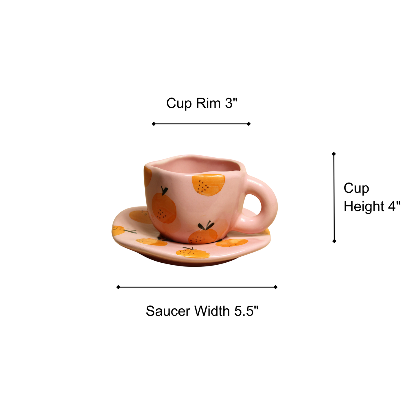 Fiesta Pink & Orange Cup and Saucer Set