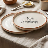 pre-internet plates– Retro Inspired, Set of 2 Quarter Plates