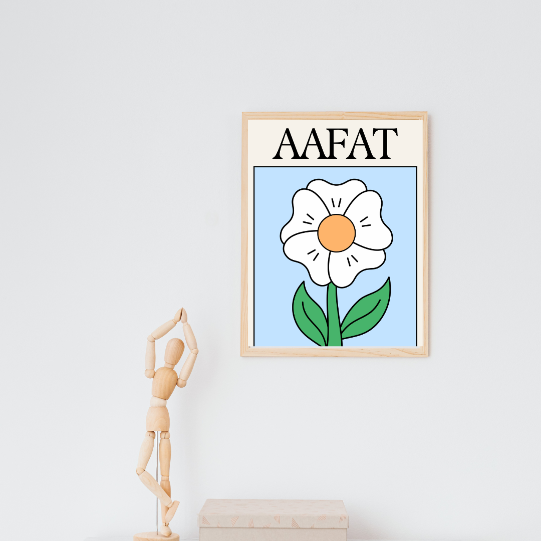 Aafat Framed Wall Art- Cute Wall Poster