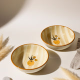 Apricot Ceramic Bowl- Multipurpose Deep Bowls (Brown)