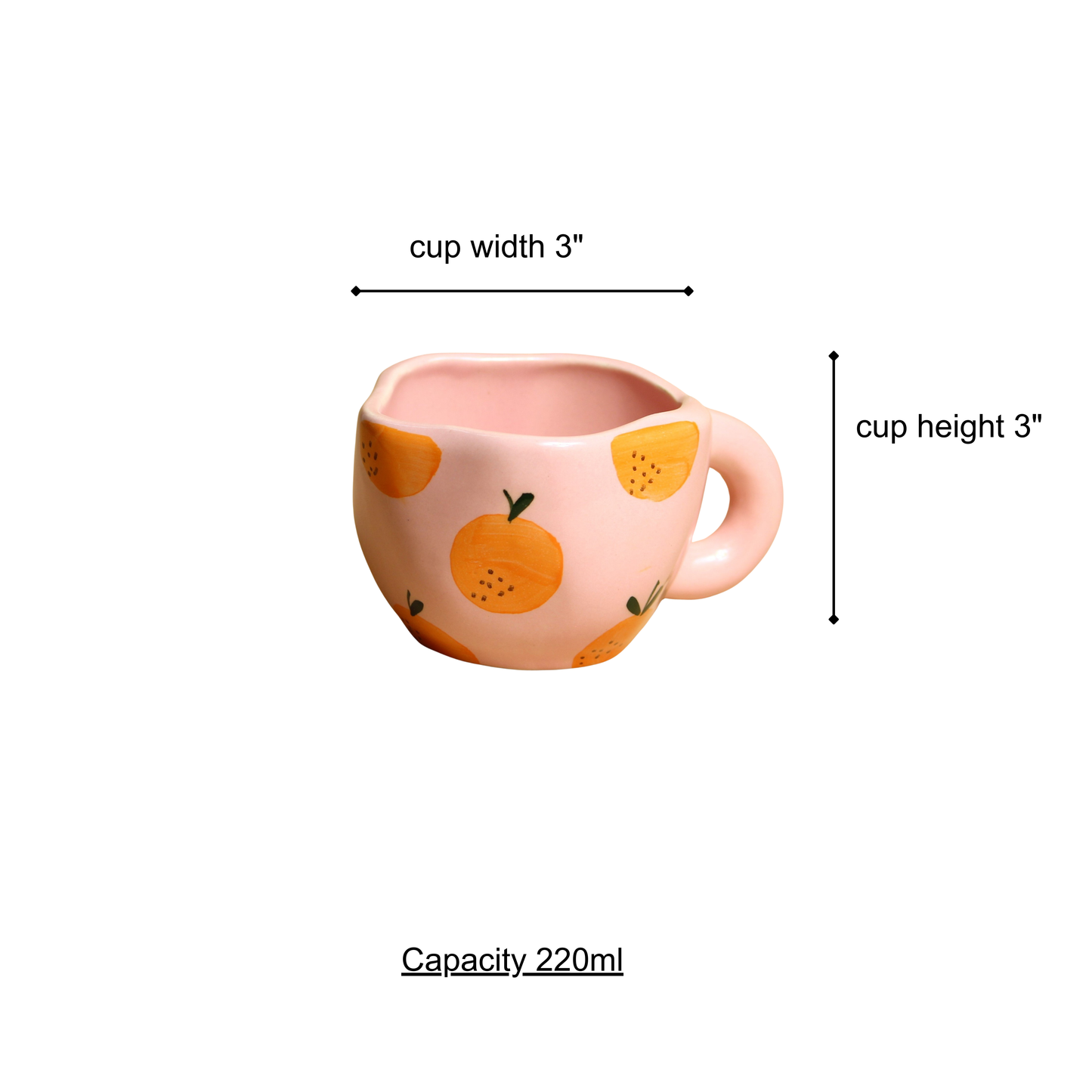 Fiesta Pink & Orange Mugs (Set of 2)-La tomatina Inspired