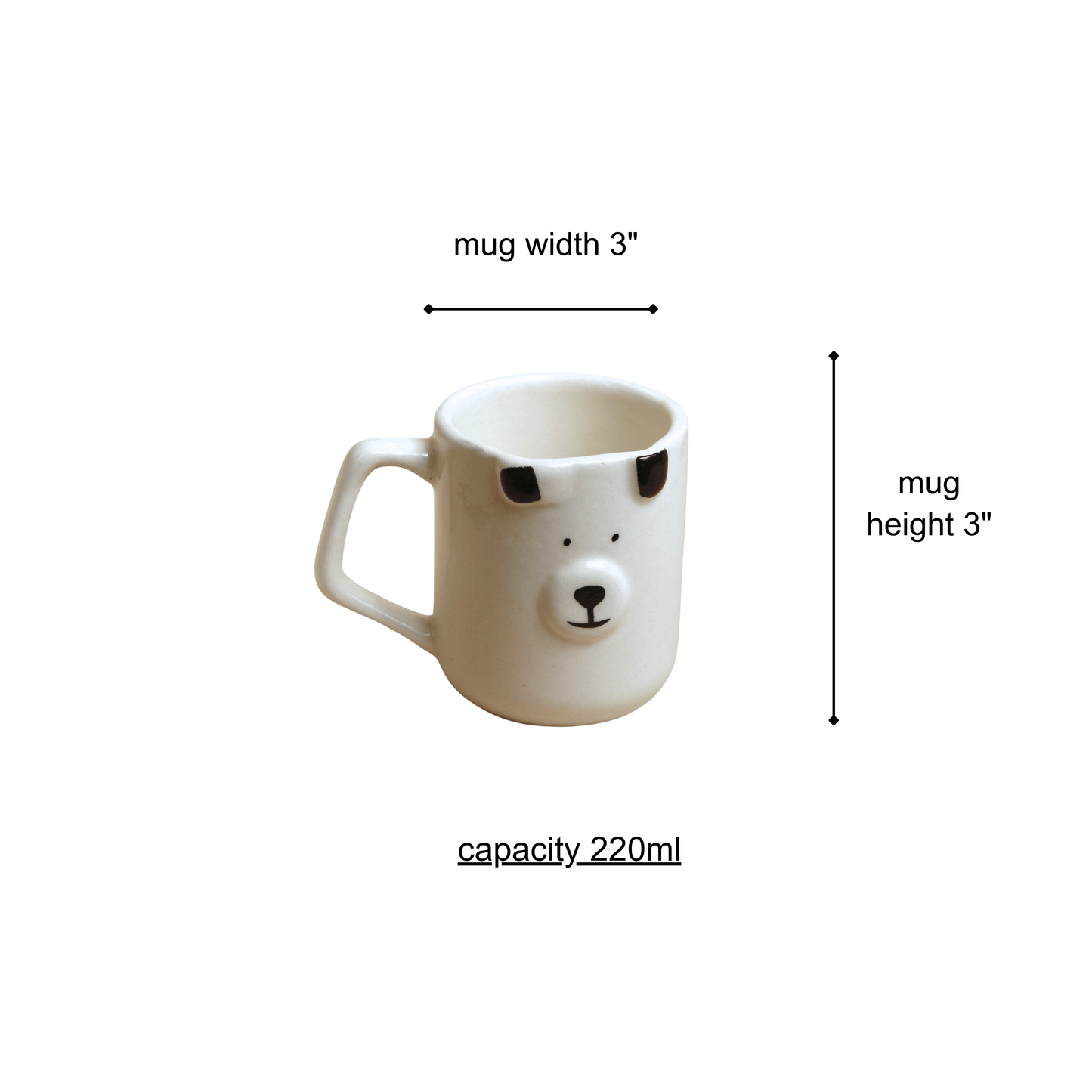 Doggo themed Mug- Ceramic Mug, off white