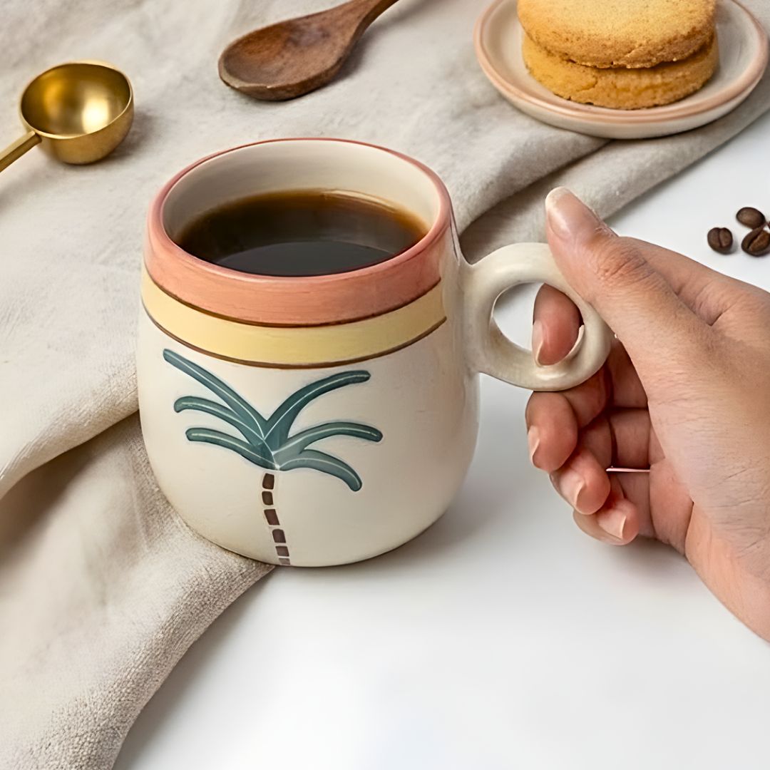 Breakfast Set - Palm Deep Bowl + Mug Set