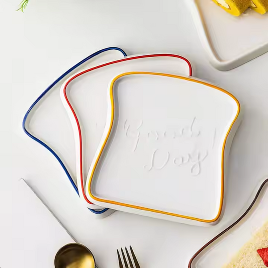 Bread Plates- Toast shaped cute plates