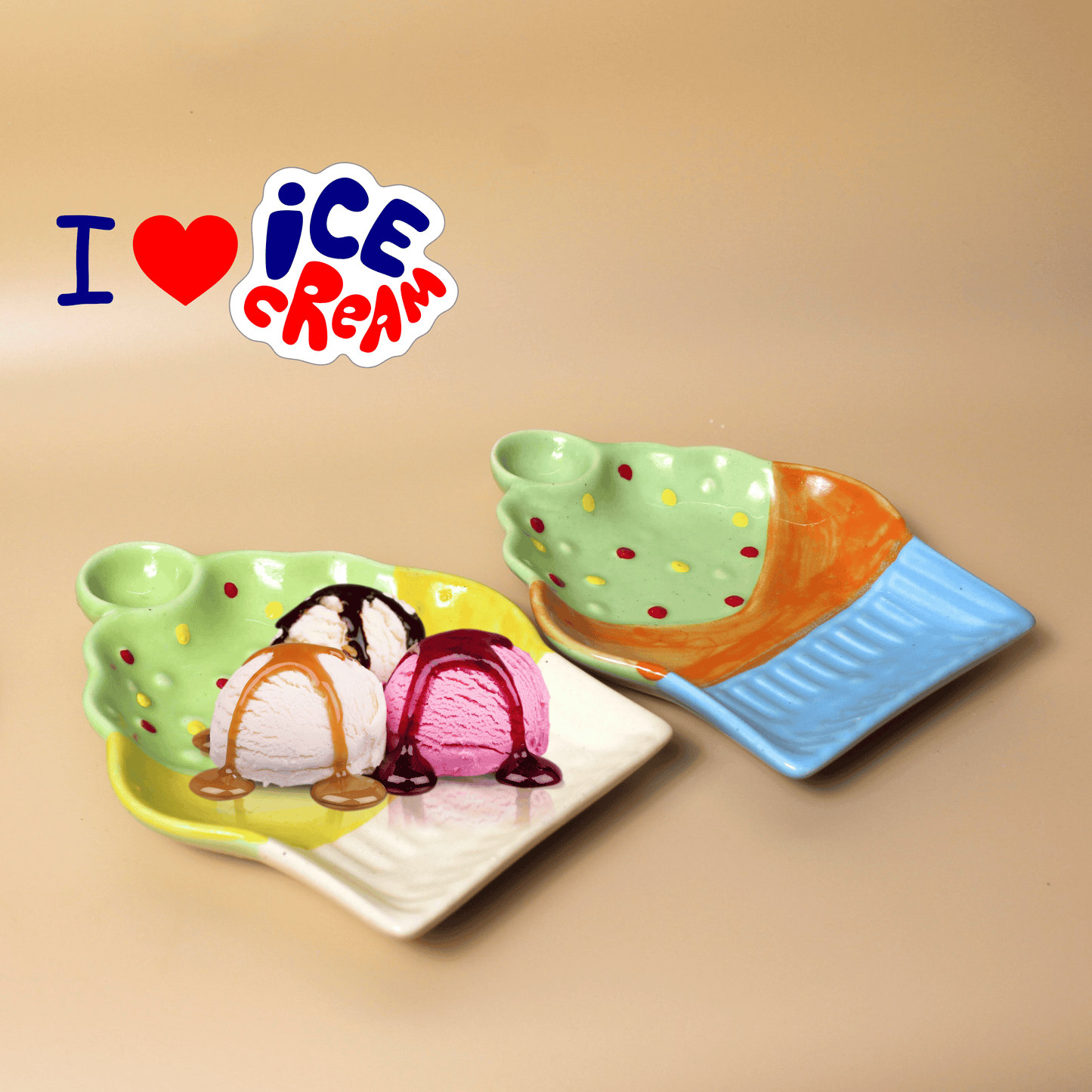 Ice Cream Dreams Platter Set of 2- Sweeten Your Serveware