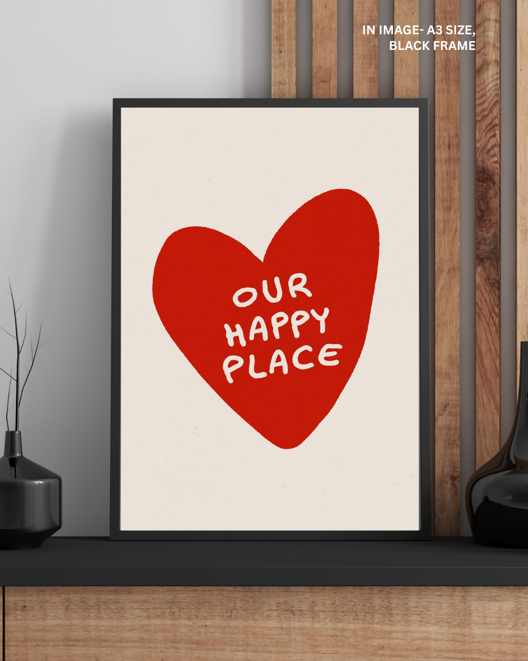 Our Happy Place- Framed wall Art