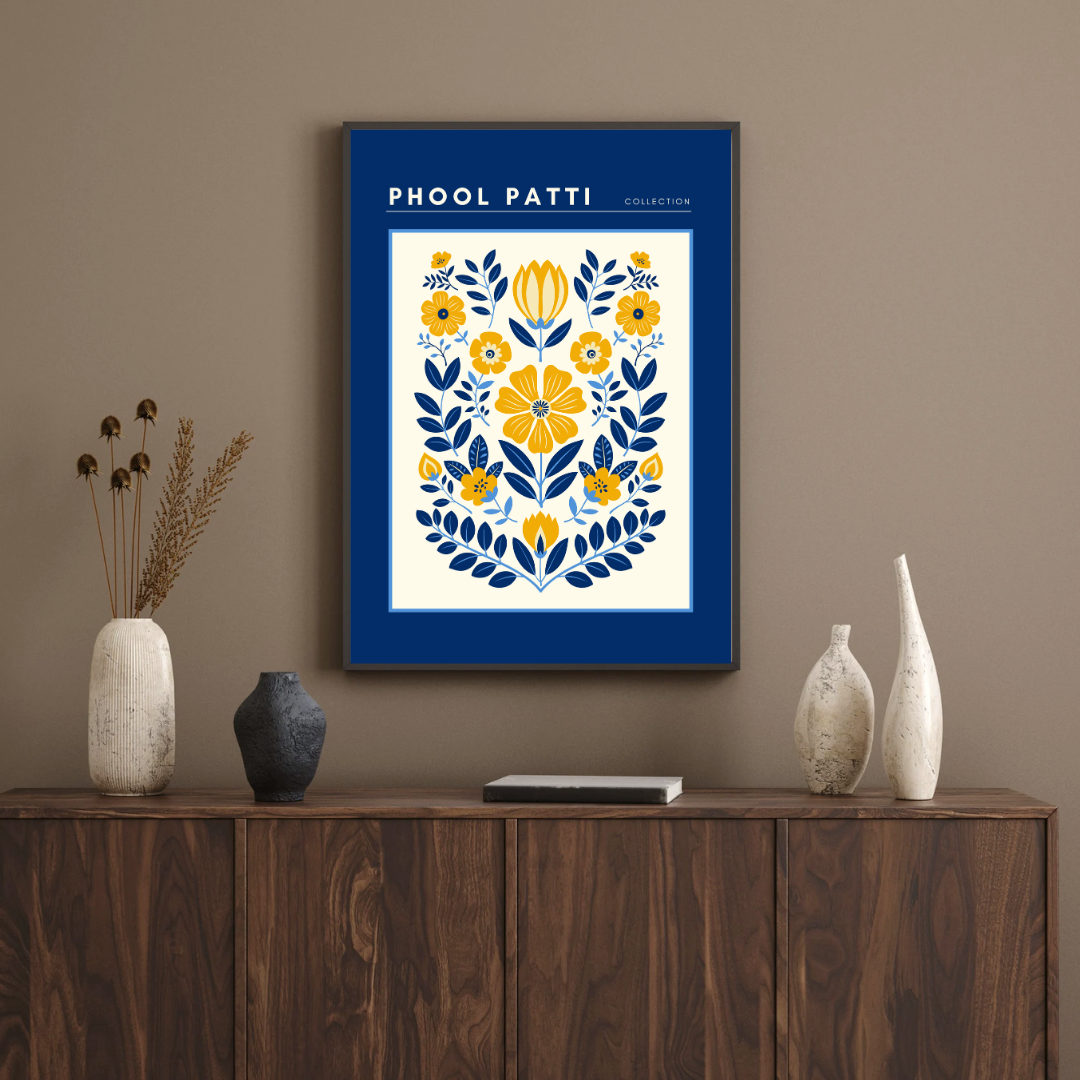 Phool Patti - Floral-Framed Wall Art