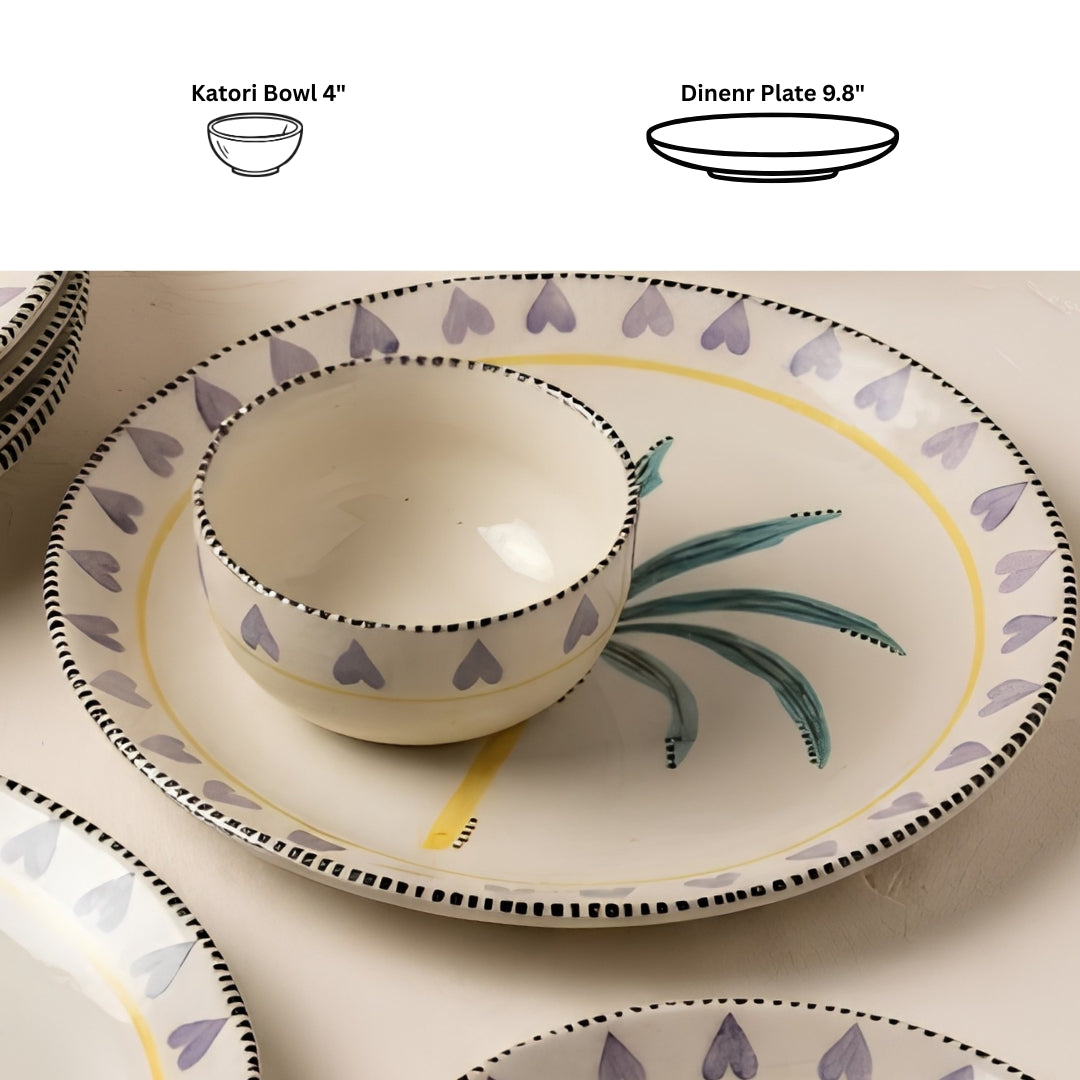 Caribbean carnival 4pc Dinner set- Set for 2, Lmtd. Edition