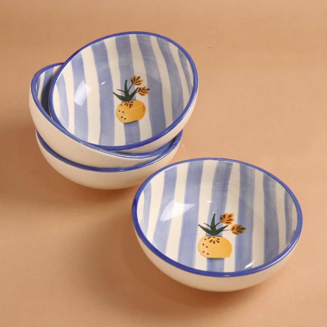 Apricot Ceramic Bowl- Multipurpose Deep Bowls