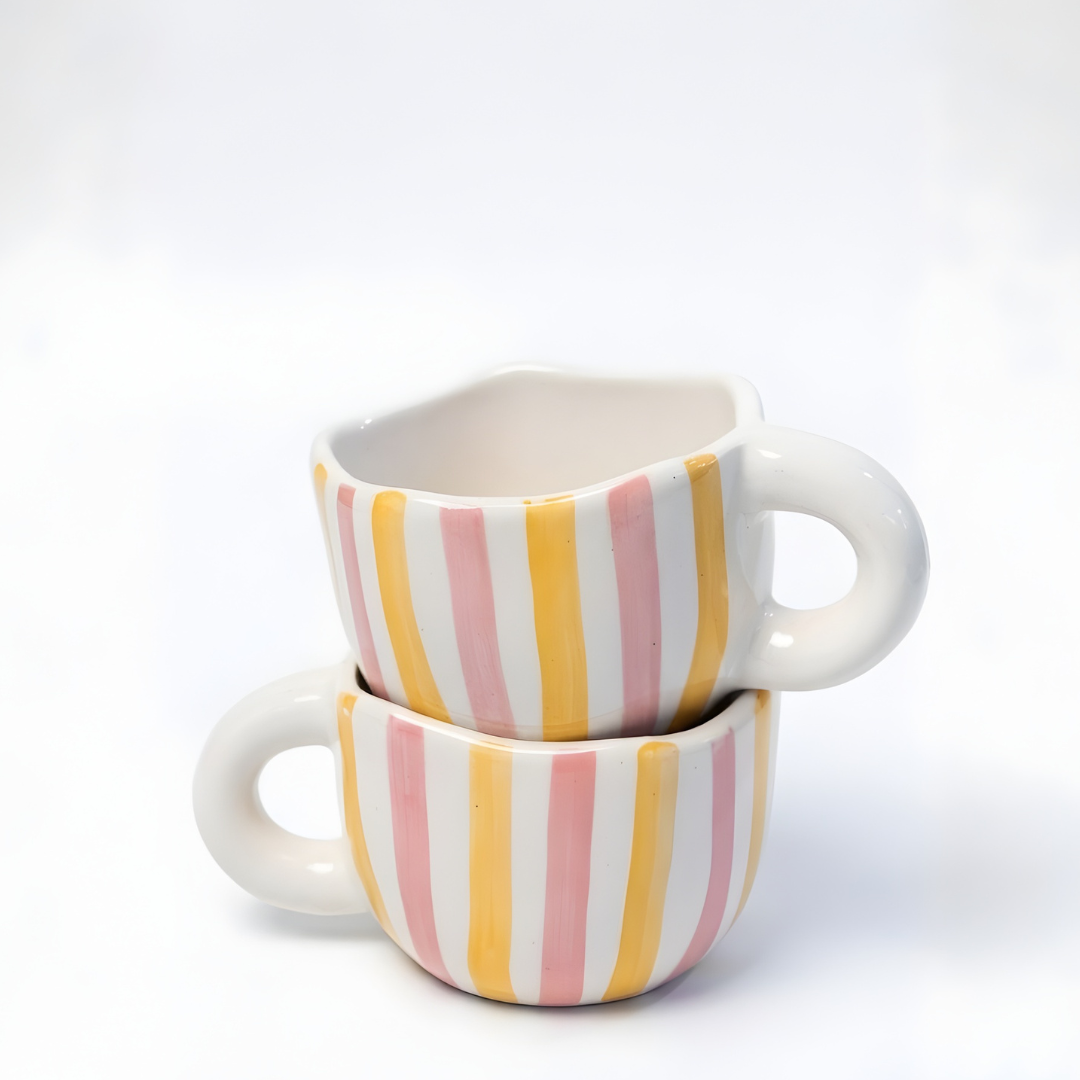 Stripeplay-honeymauve mug- 240ml