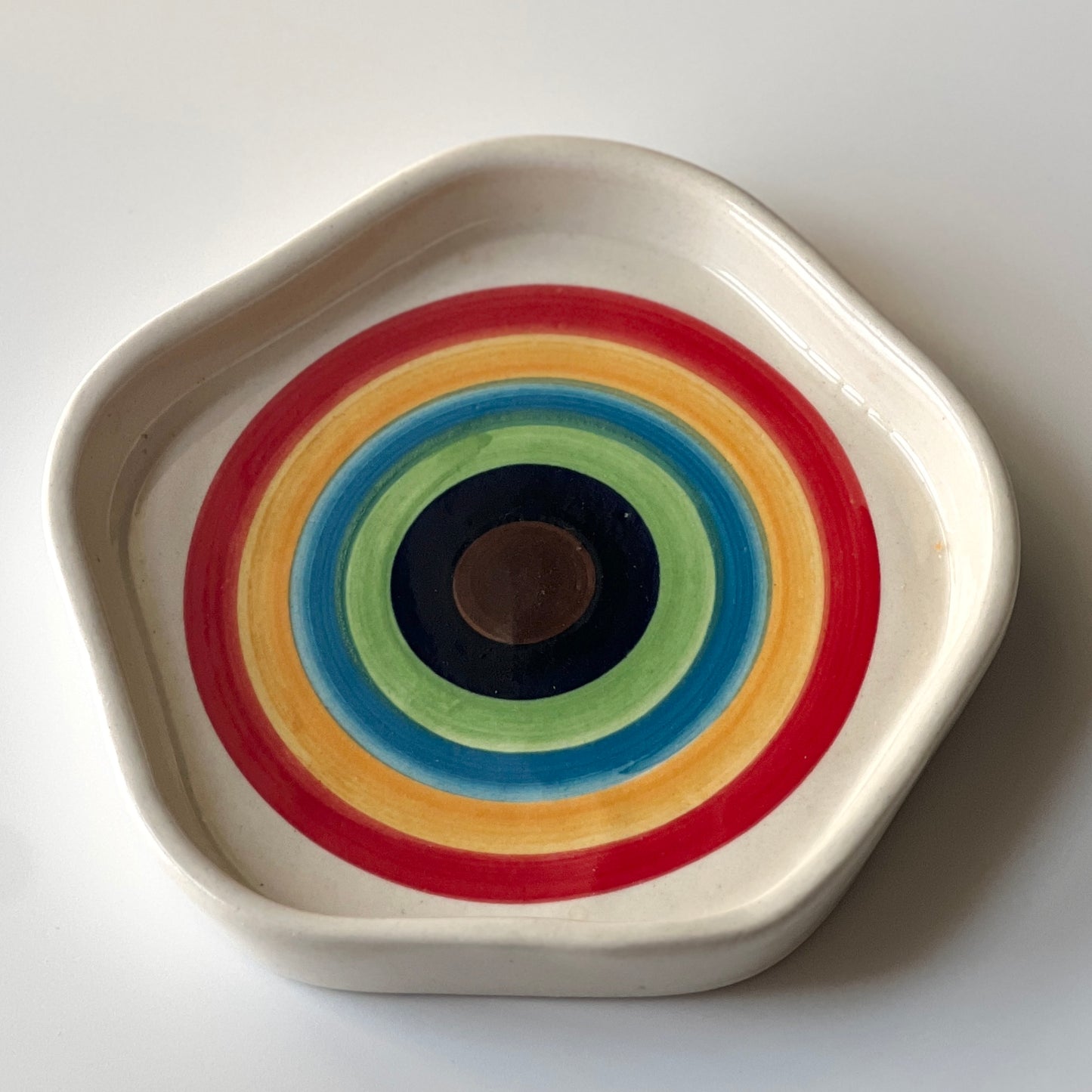 Rainbow Ceramic Plates (set of 2)- Small plates (5")
