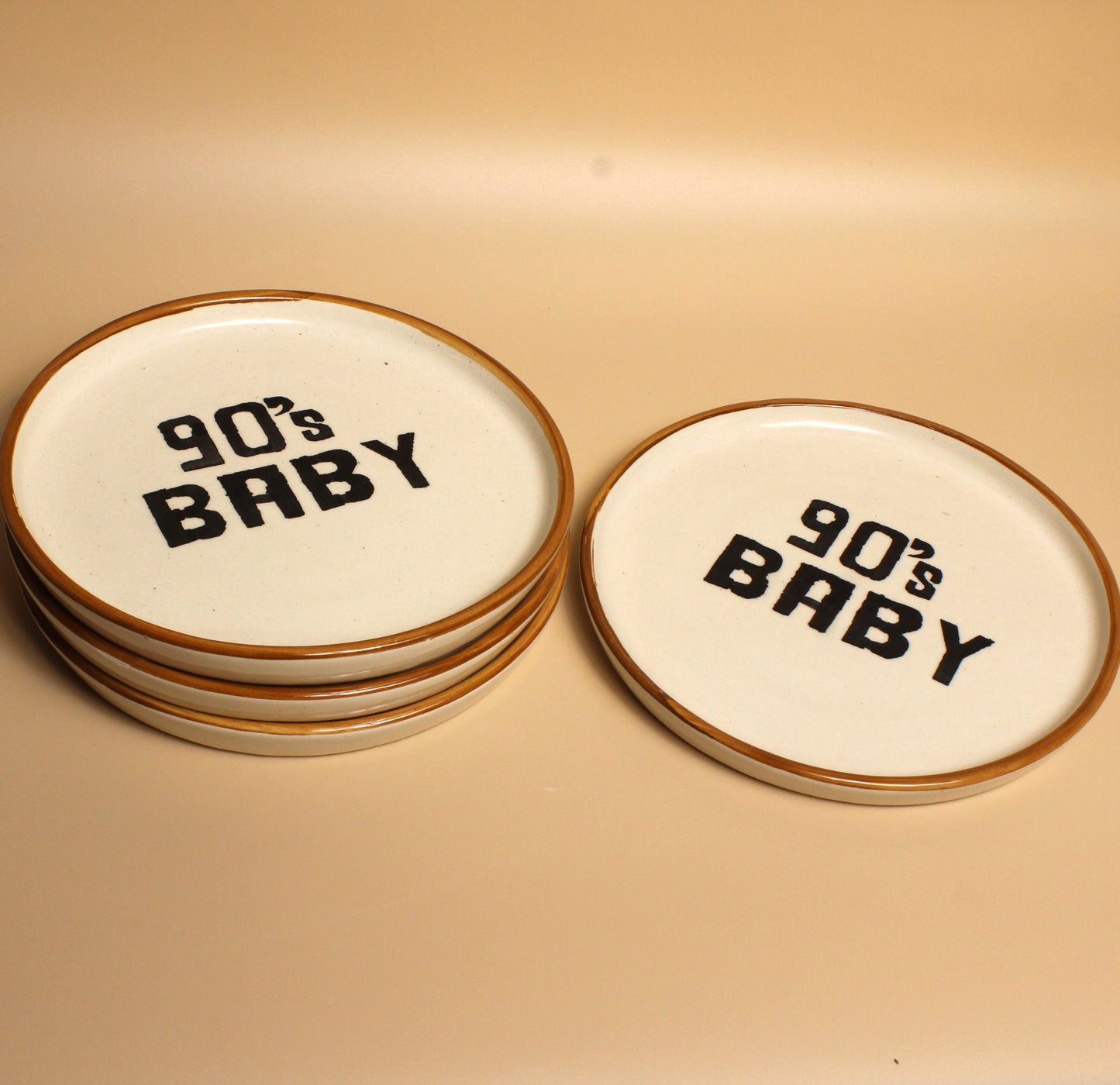 90's Baby Plates – Retro Inspired, Set of 4 Quarter Plates