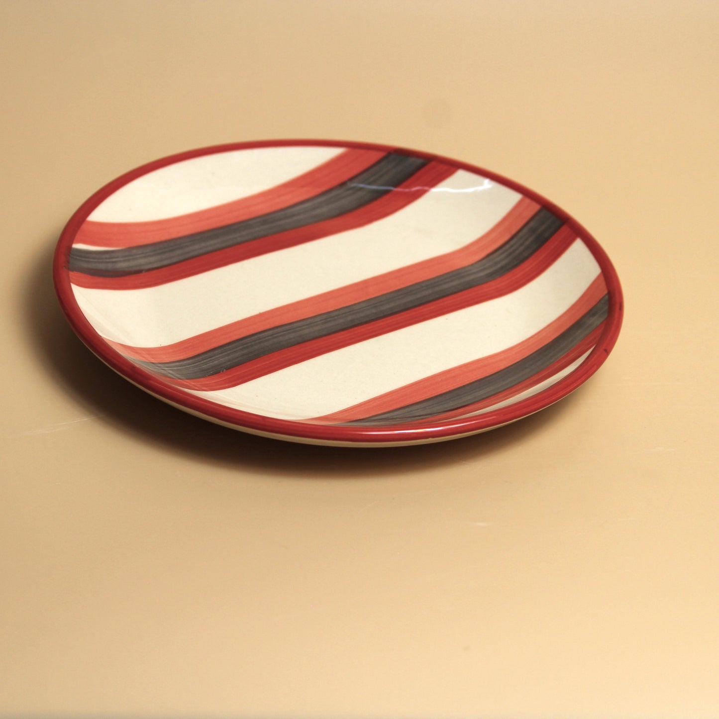 Urban Stripes Snack Plates- Set of 2 Quarter Plates