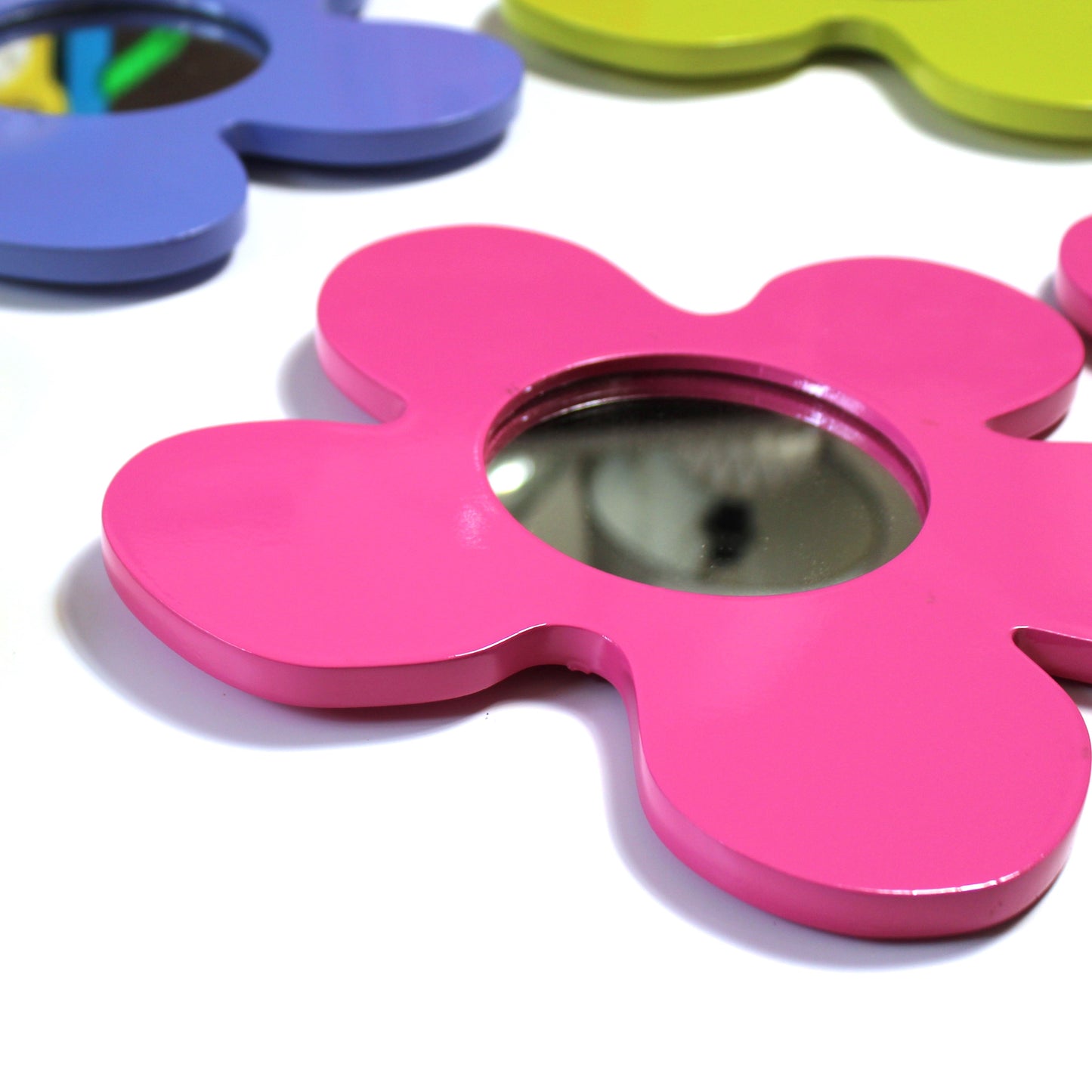 Daisy Glow Wall Mirror (Hot Pink)- Cute Decor
