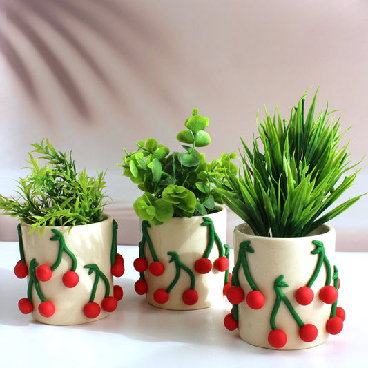 Cherry Planter (Ceramic Plant holder ) Single Pc