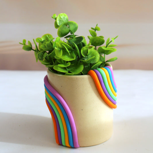 Rainbow Planter (Ceramic Plant holder ) Single