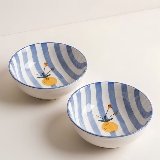 Apricot Ceramic Bowl (single) - Multipurpose Deep Bowl (500ml)