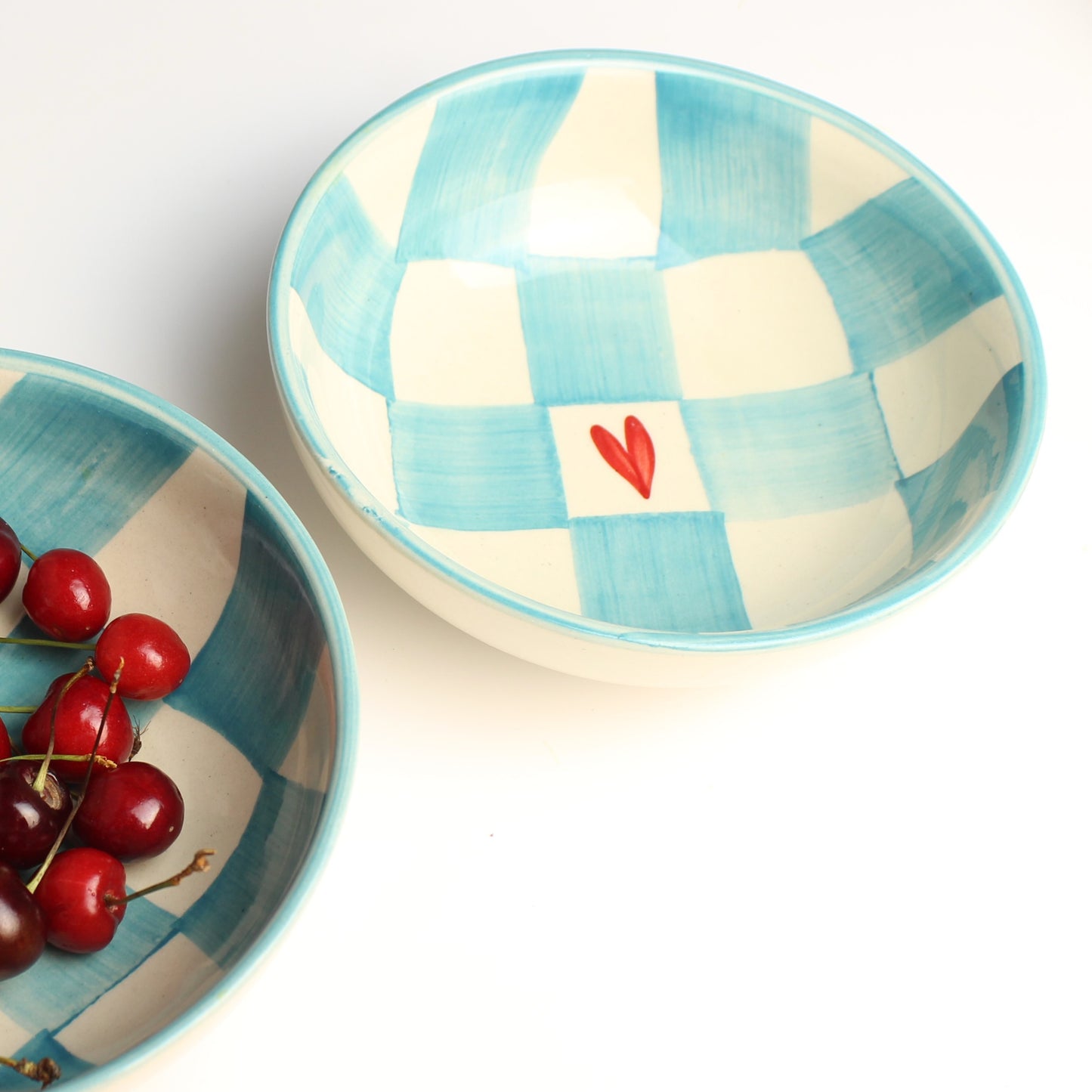 Sea Check Ceramic Bowl- Multipurpose Deep Bowls