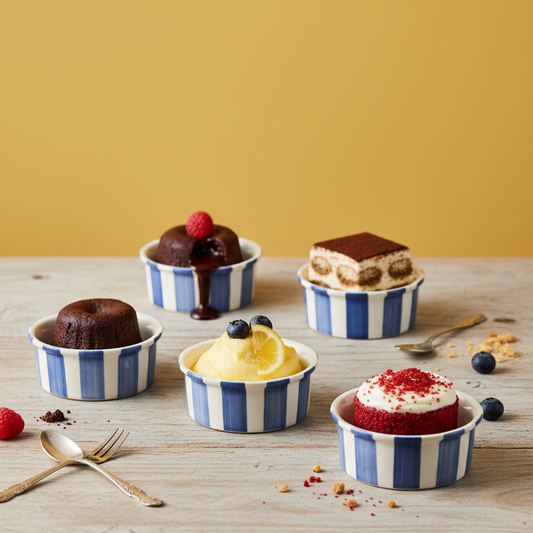 Coastal Stripes Dessert Bowls Blue(200ml)