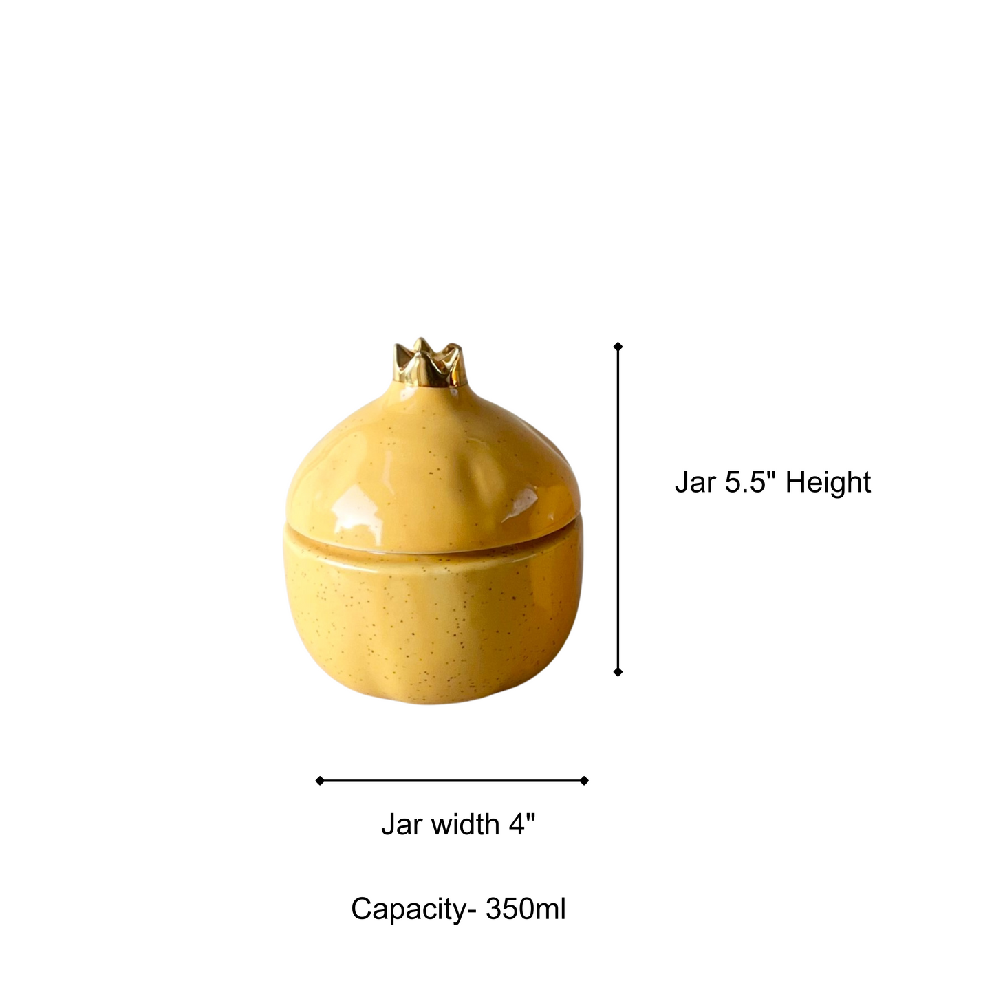 Pomegranate Ceramic Jars set of 2 - Small storage