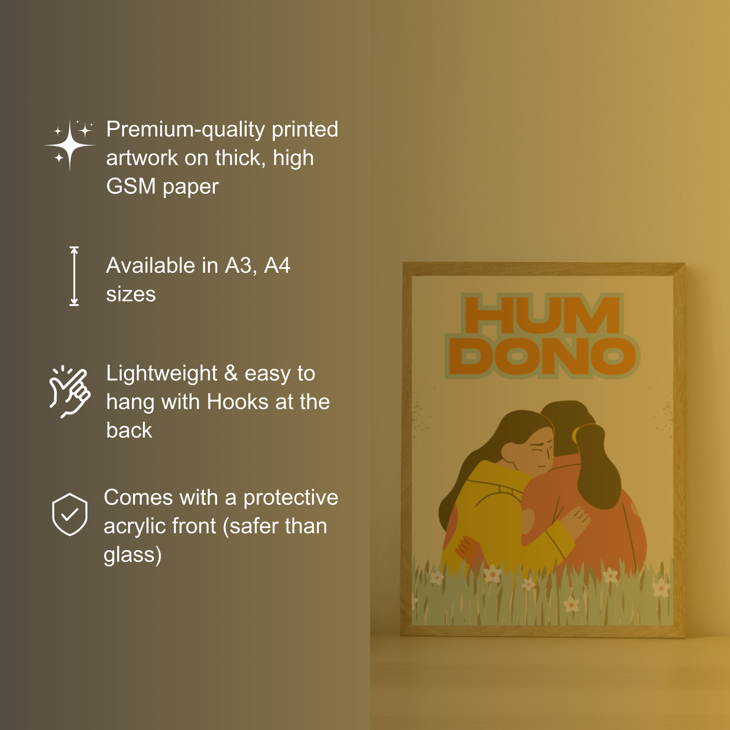Hum Dono- Framed Wall Art- For Soul Sisters