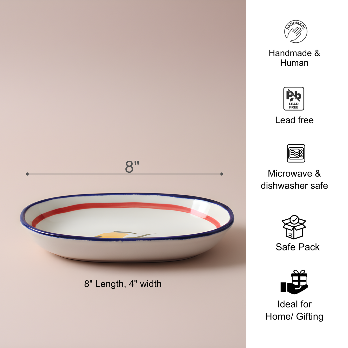 Lemon Zest Deep Plates - Oval Pasta Plates