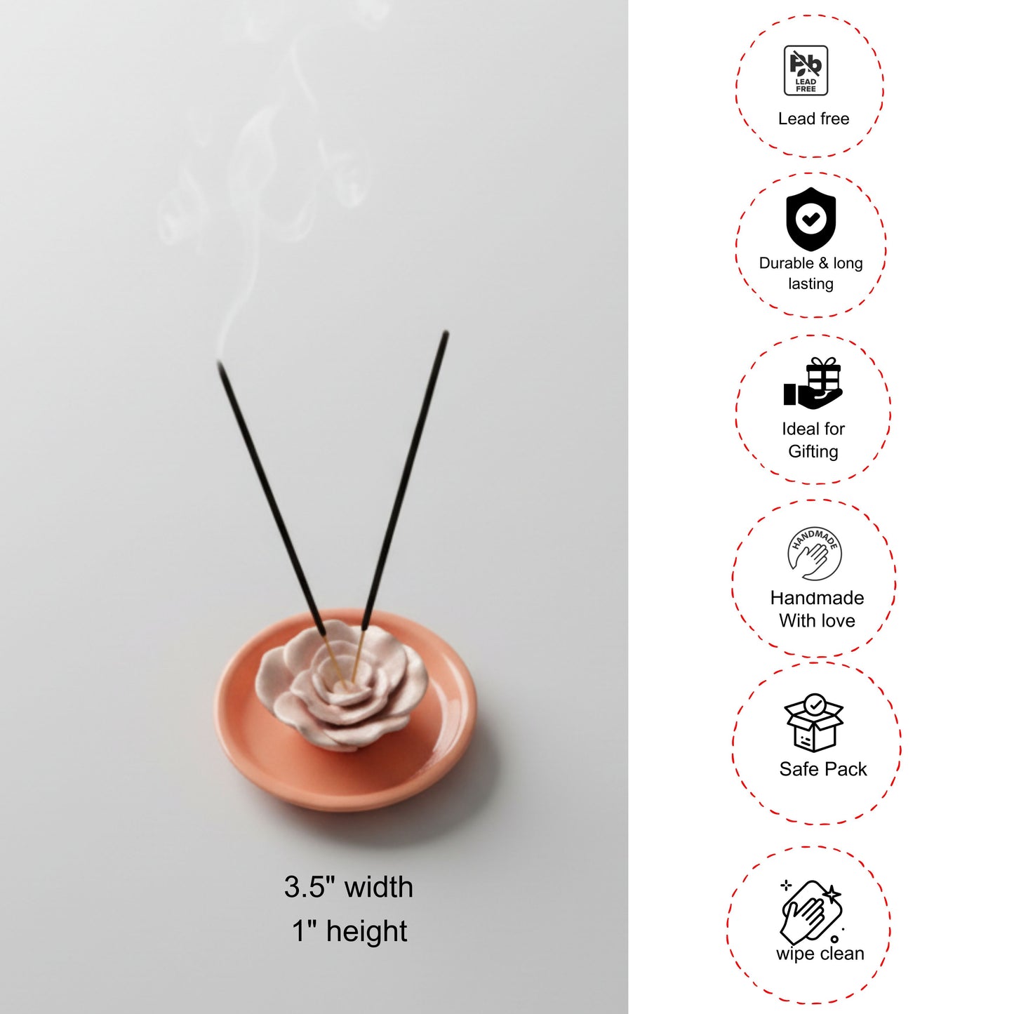 Incense stick holder- Pink