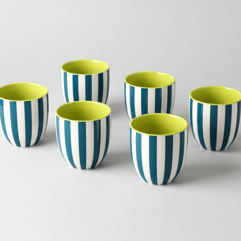 Chai Kulhad Set- Pine Sripes (Neo Edition)