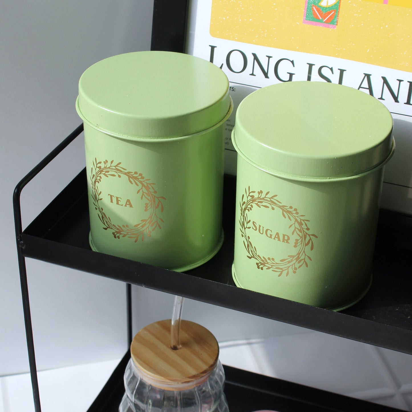 Kitchen Containers Set (2 Pcs)- Pista Green, Air Tight