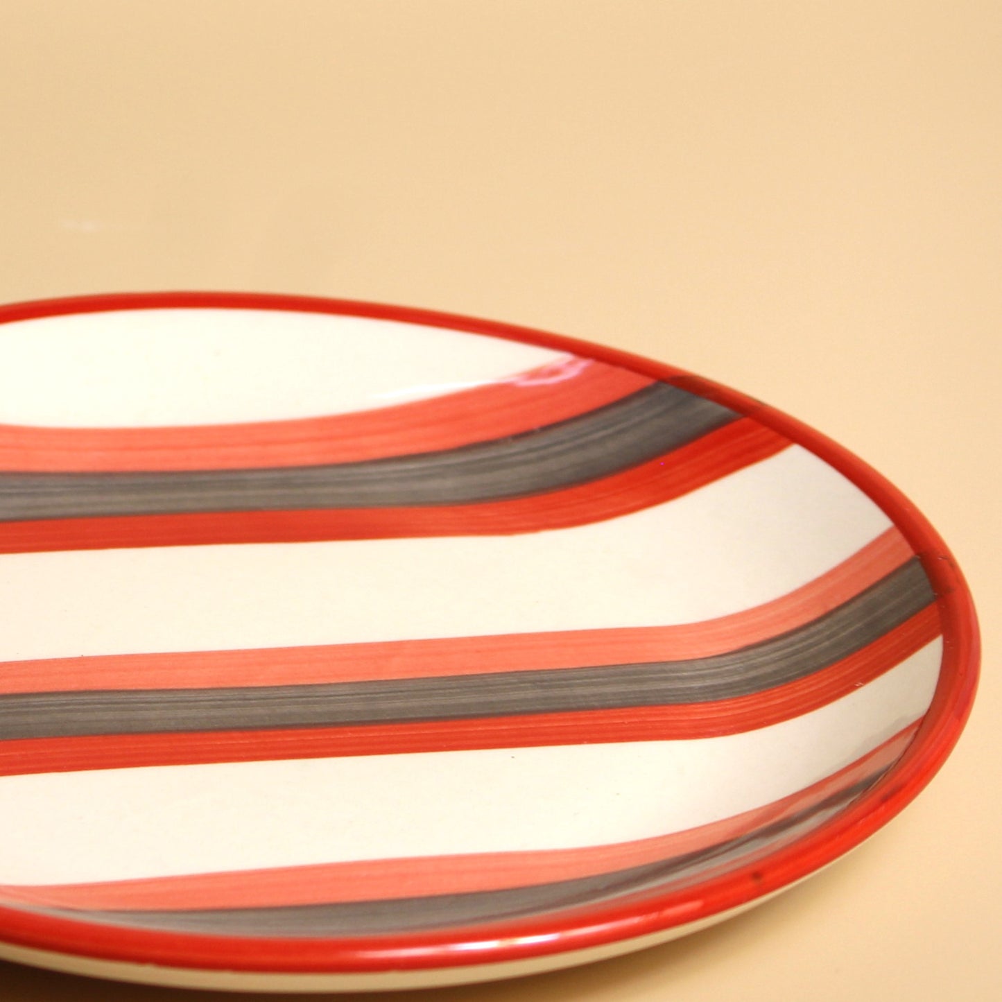 Urban Stripes Snack Plates- Set of 2 Quarter Plates