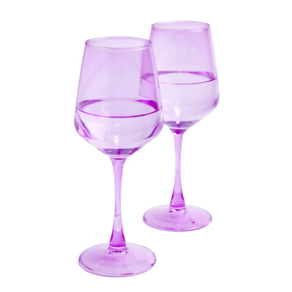 Wine Glass Set - Orchid (300ml) Crystal Glassware