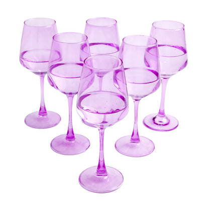Wine Glass Set - Orchid (300ml) Crystal Glassware
