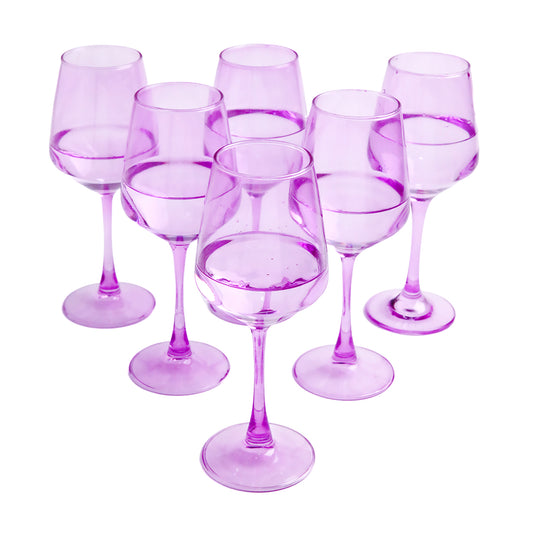 Wine Glass Set - Orchid (300ml) Crystal Glassware