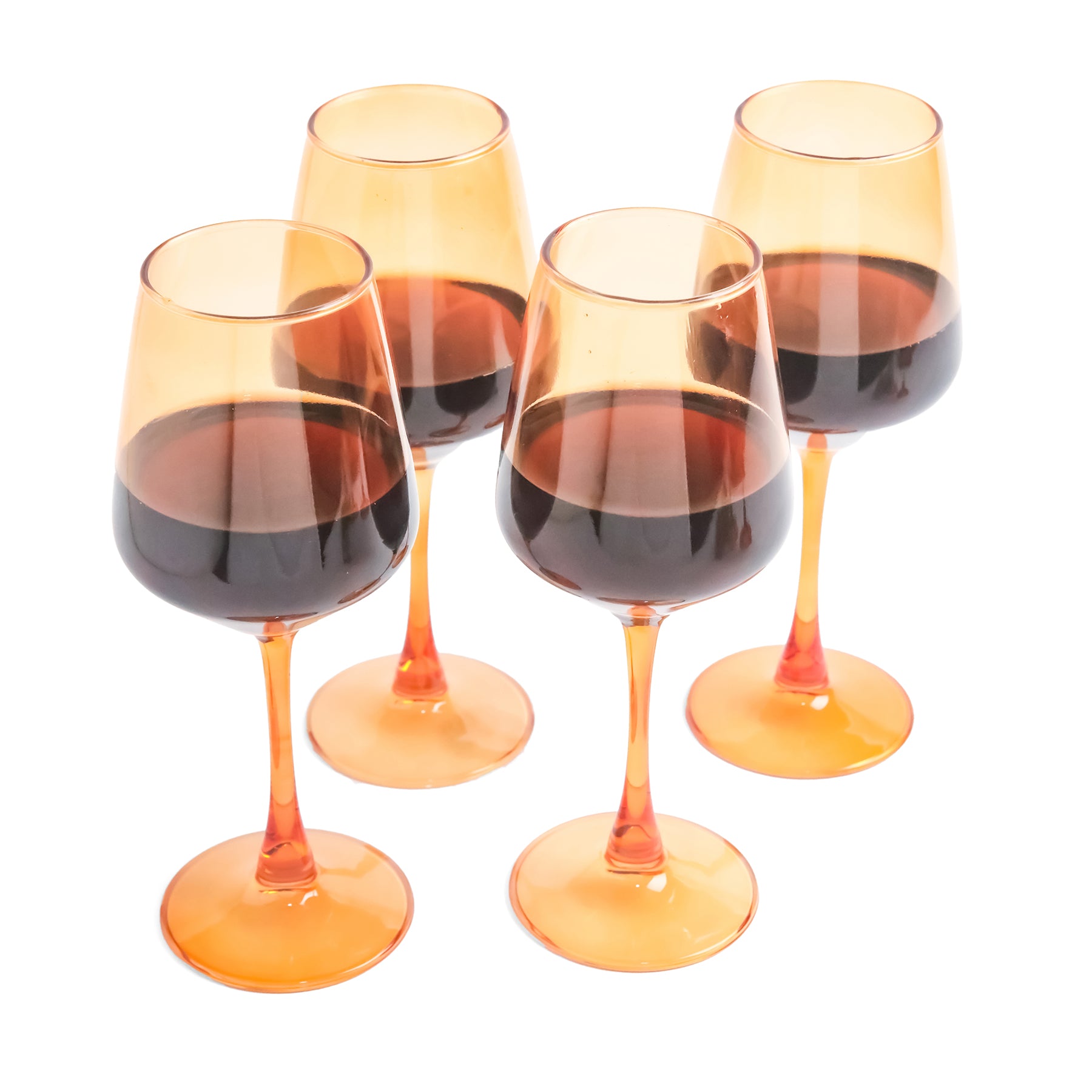 Wine Glass Set - Amber (300ml) Crystal Glassware Set