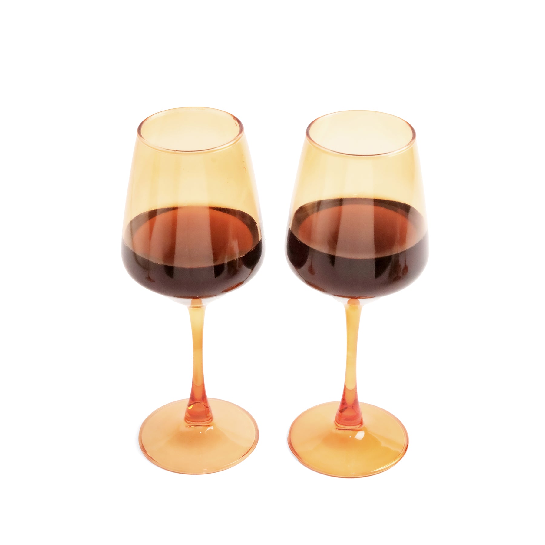 Wine Glass Set - Amber (300ml) Crystal Glassware Set
