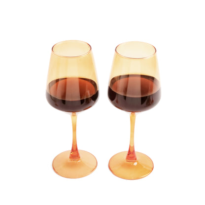 Wine Glass Set - Amber (300ml) Crystal Glassware Set