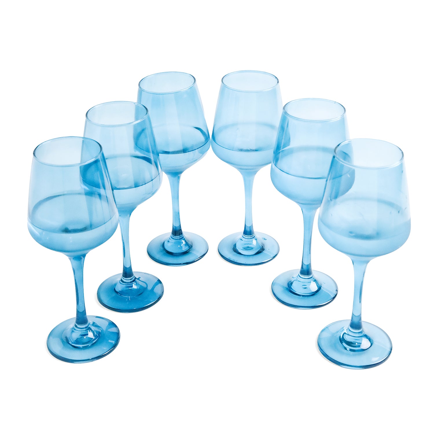 Wine Glass Set - Himalayan Blue (300ml) Crystal Glassware Set
