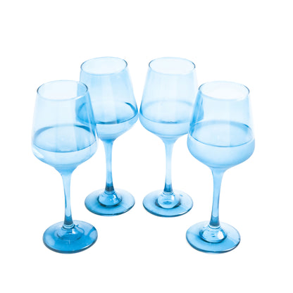 Wine Glass Set - Himalayan Blue (300ml) Crystal Glassware Set