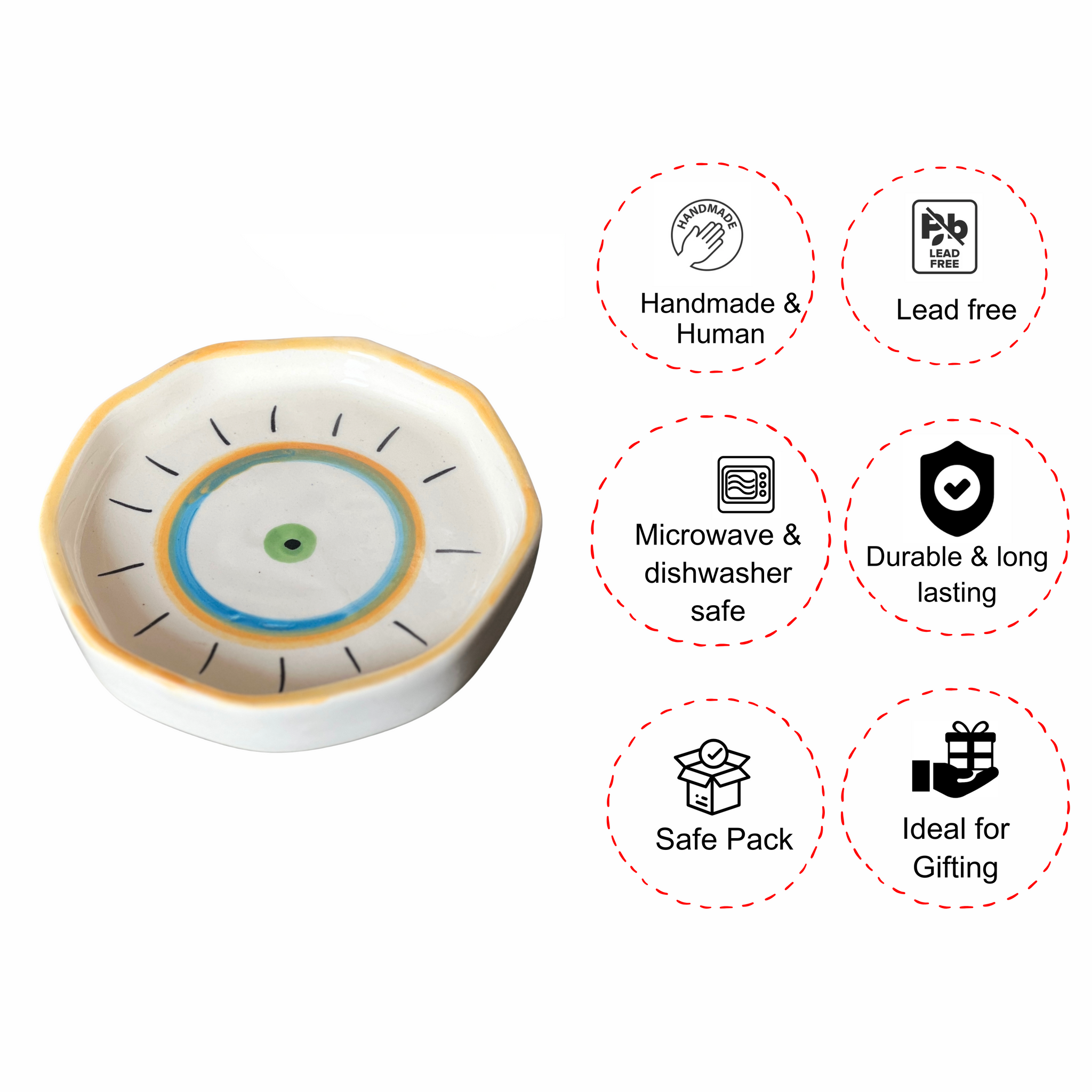 Nazar charm Dessert Plate