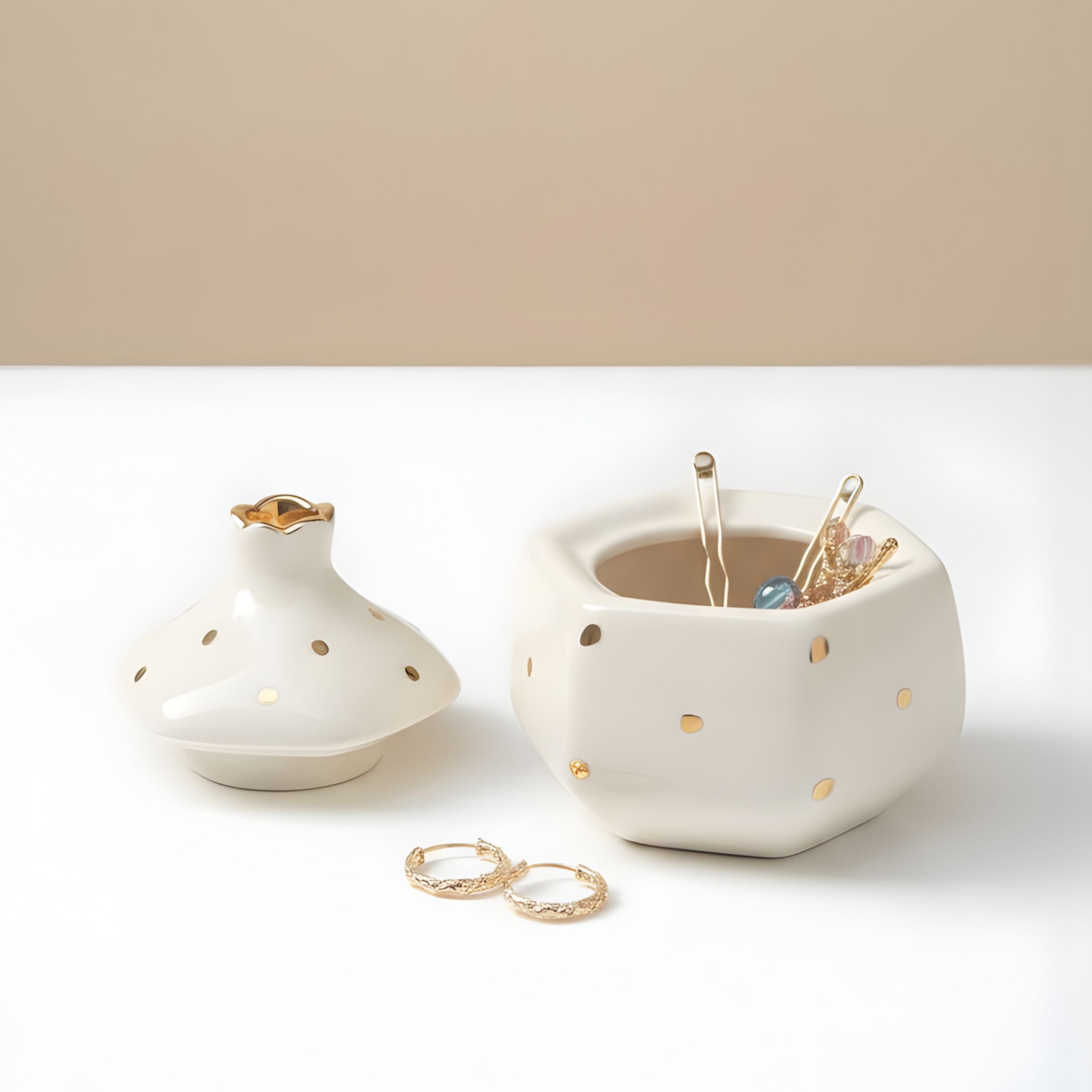 Pomegranate  Jars- Gold dusted (Cream, 300ml)