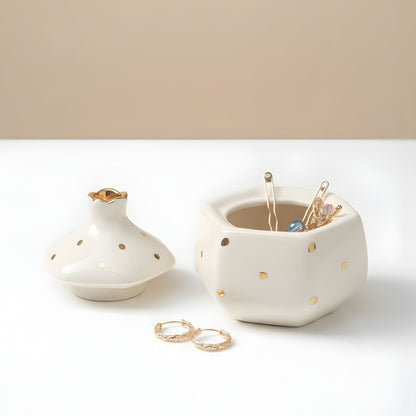 Pomegranate  Jars- Gold dusted (Cream, 300ml)